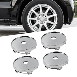 4pcs 60mm- 56mm Universal Silver Car Rims Alloy Wheel Center Hub Centre Cap Decoration Car Wheel Center Cap Accessories