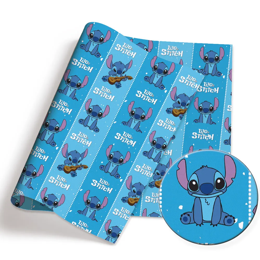 

Hot DIY Disney stitch fabric handmade sewing patchwork quilting baby dress home sheet140cm printed fabric sewing kids fabric