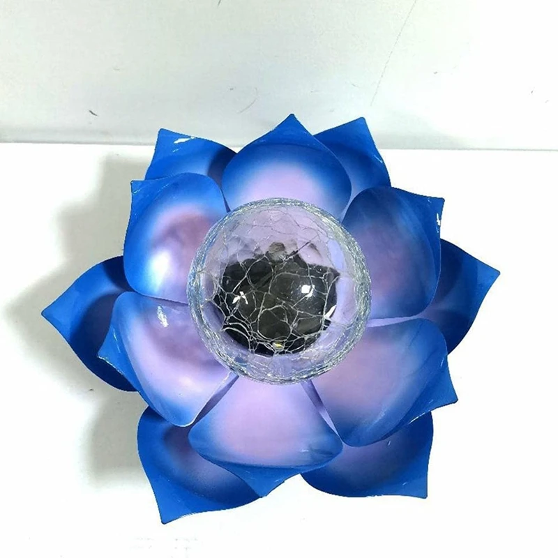 2 luces solares de flores, luz Solar de loto de 2 uds, adorno de lámparas de loto de patio de jardín impermeable para jardín