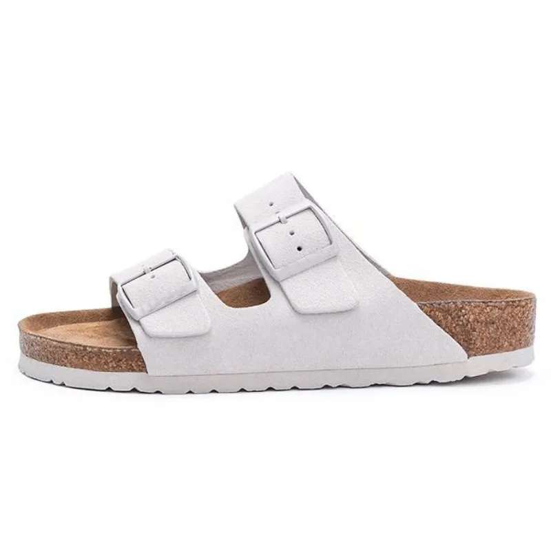 Flat Slippers Women Men Couple Outdoor Bottom Non-slip Cork Platform Slippers Beach Comfortable Flip Flops Sandals 36-43