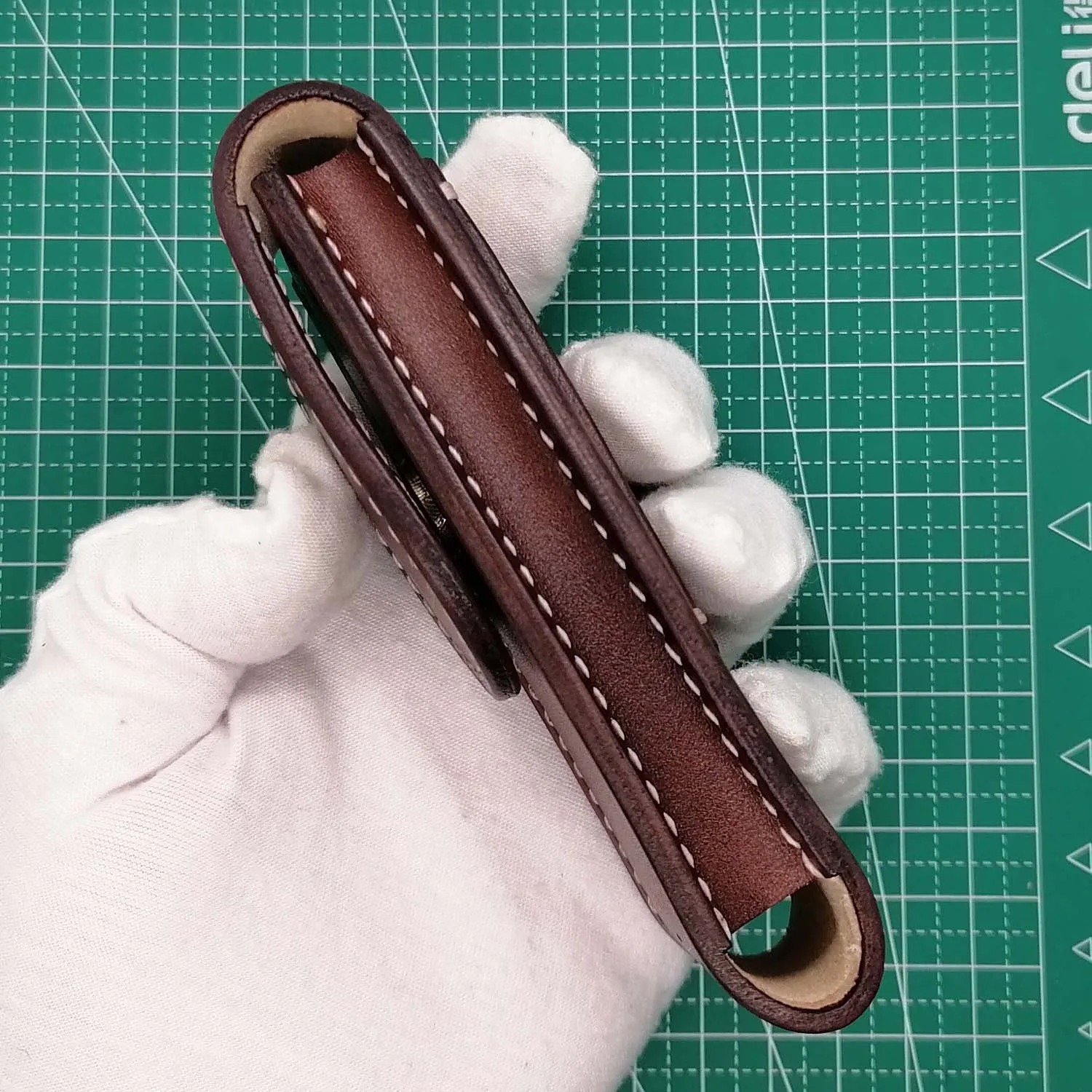 1 Pair Hand Made Leather Sheath Pouch for 111mm Victorinox Swiss Army Knife SAK Modify DIY Handle