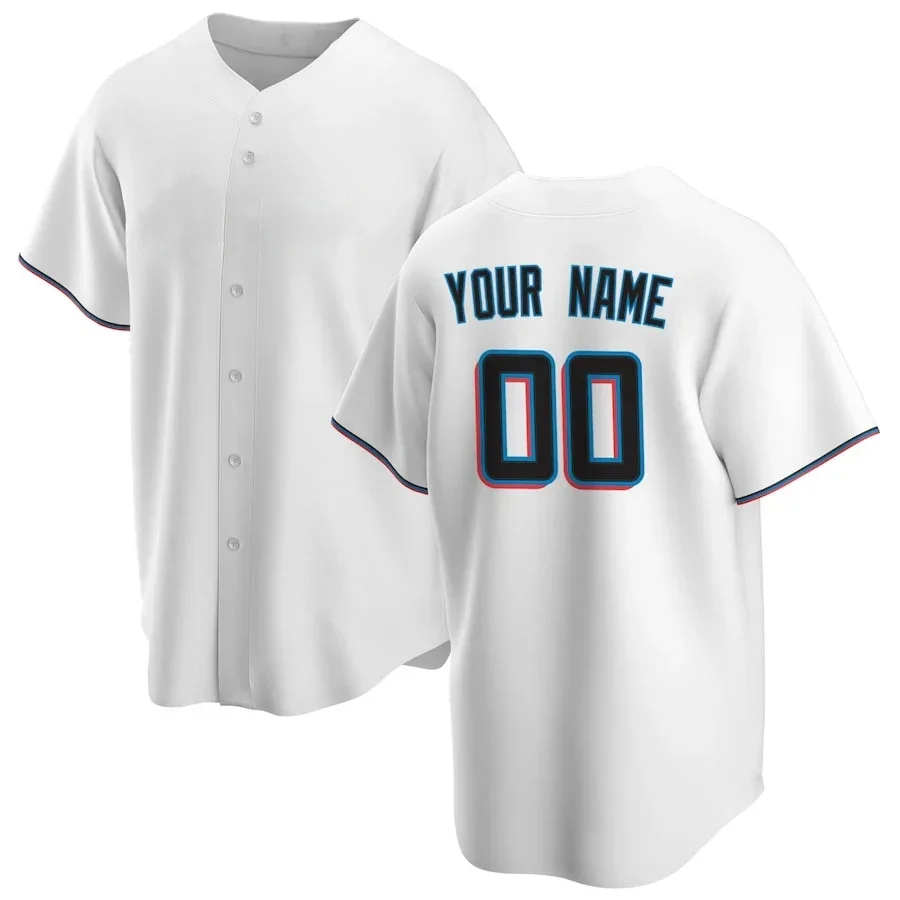 

Customized Miami Baseball Jerseys America Game Baseball Shirt Personalized Your Name Any Number All Stitched Us Size S-6XL