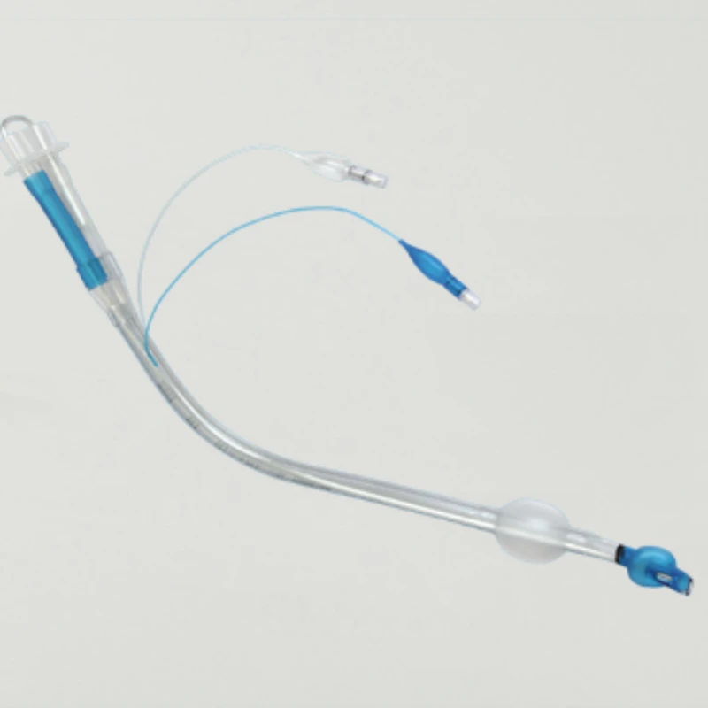 

Double lumen bronchial intubation, combined with esophageal and airway catheters, double lumen catheter bronchial blockers