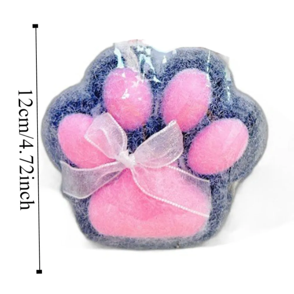 Super Large Cat Paw Squeeze Toy Flocking Soft Cartoon Fidget Toy with Bowknot 3D Pinch Decompression Toy Kids Tricky Doll