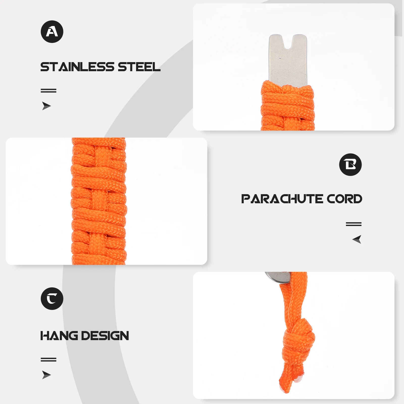 

4Pcs Stainless Steel Pocket Pry Bars Multifunctional Crowbars Nail Pullers Outdoor Camping Survival Scraper Opener Paracord Rope