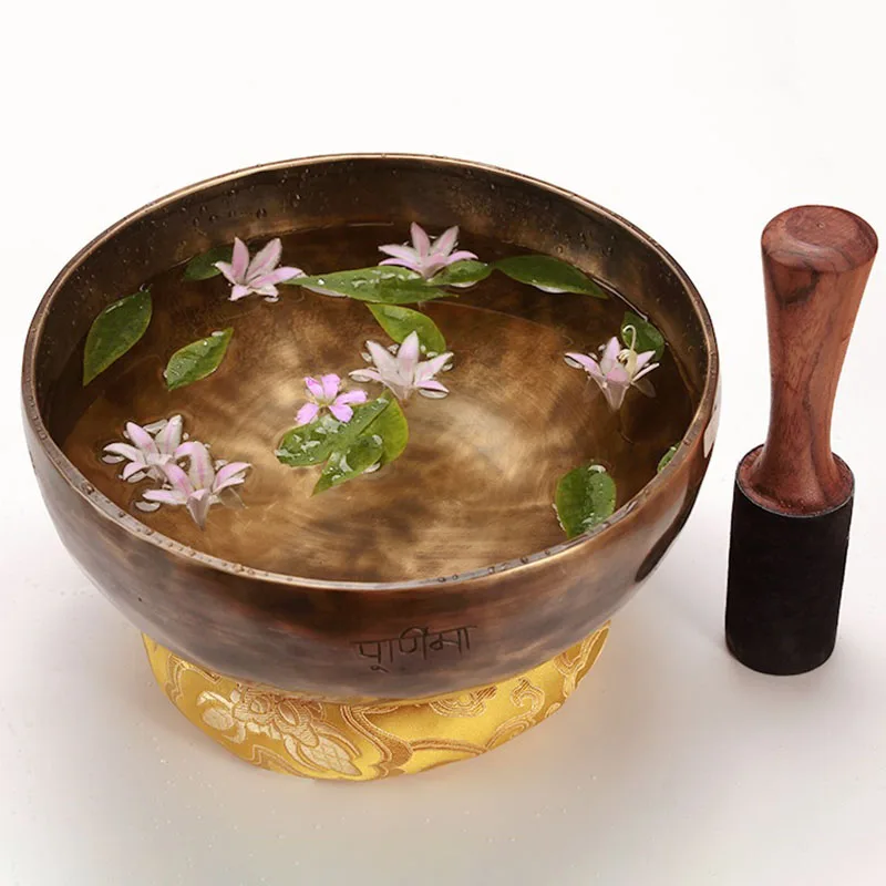 Copper Full Moon Nepal Singing Bowl Handmade Buddha Tibetan Singing Bowls Yoga Sound Healing Instrument Meditation Accessories