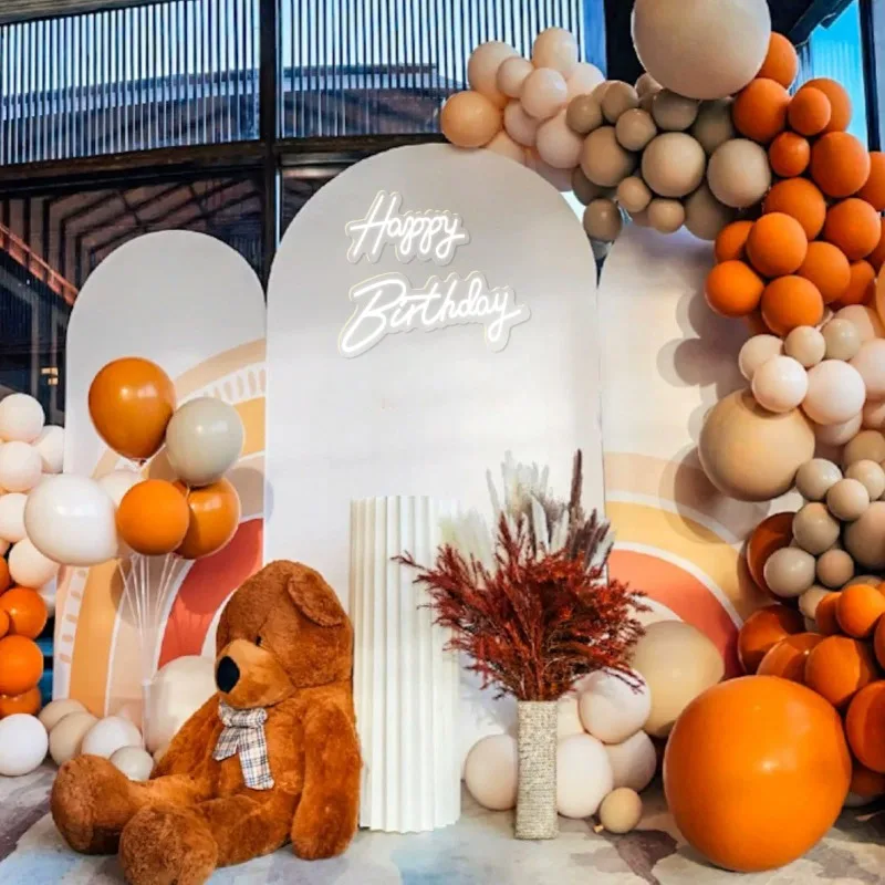 Happy Birthday-Grande enseigne au néon pour décoration murale, avec interrupteur à gradateur, décoration de toutes les fêtes, taille 16.5x8 pouces, 23x8 pouces, 5V, USB