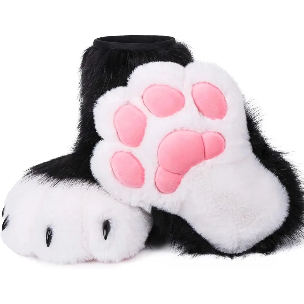 

BNLIDES Cosplay Animal Cat Wol Dog ox ursuit eet Paw Claw Shoes urry Boots Costume Accories or Adult