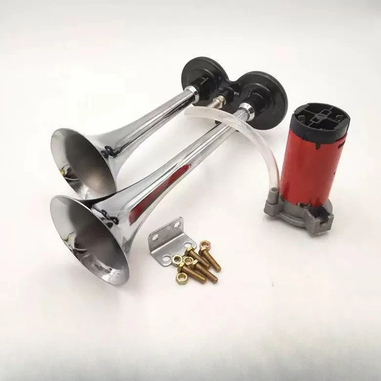Car electronically controlled air horn 12V motorcycle with air pump electronically controlled siren 24V truck modified