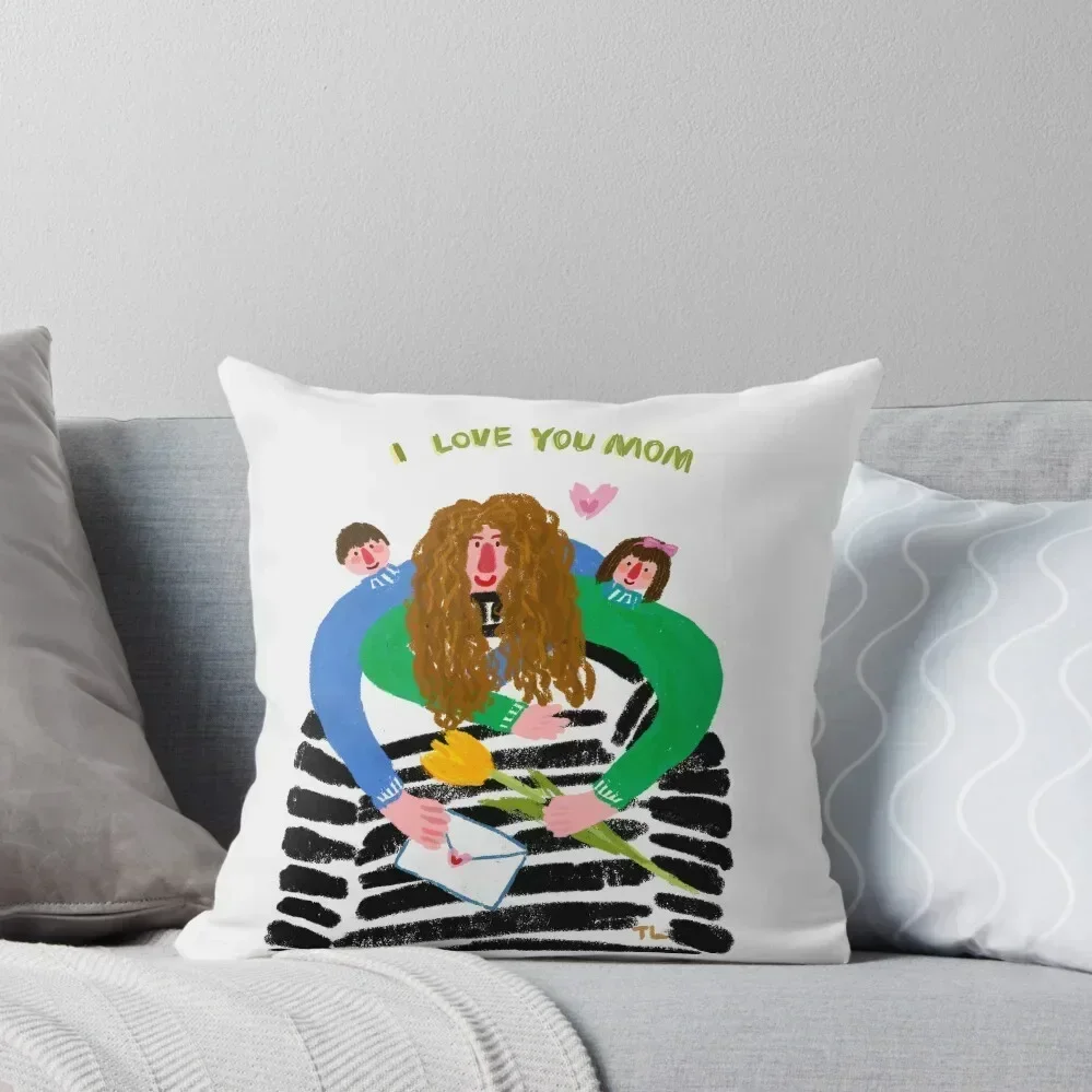 

I Love You Mom Throw Pillow Pillowcases For Pillows Pillows Aesthetic Sofa Pillow Cover christmas supplies pillow