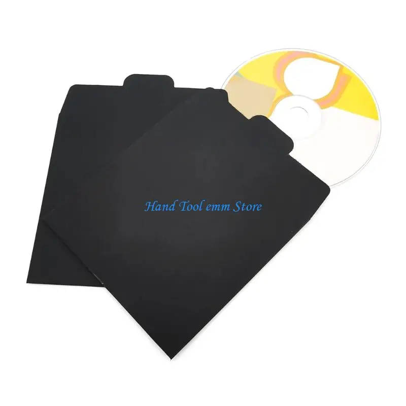 H37F Bulk 50 CDs Sleeves Sturdy Storage Solution for Home Office Organization