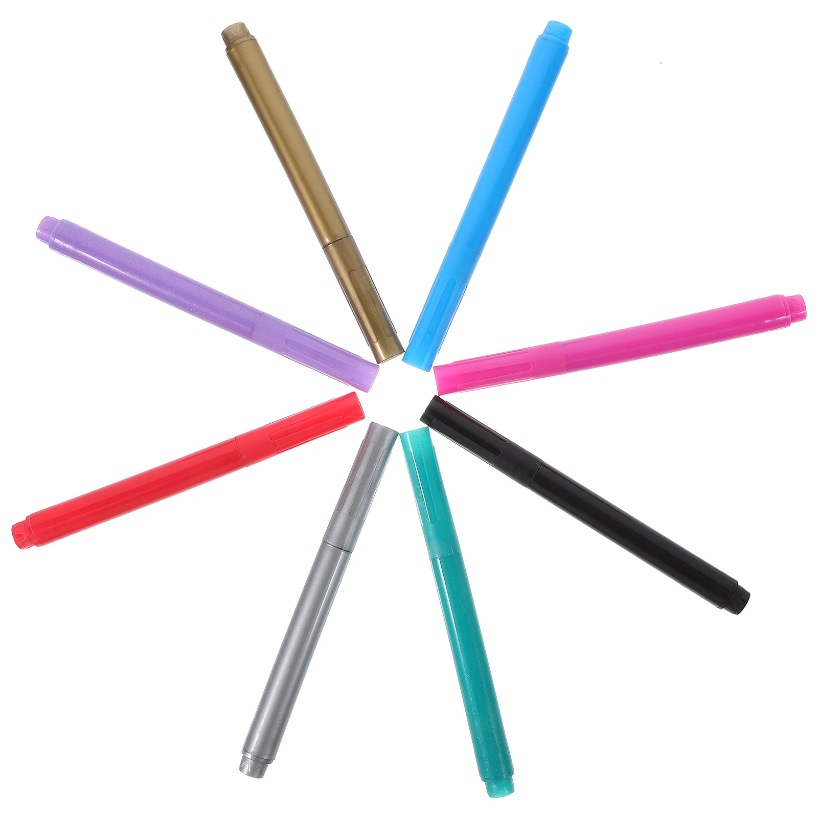 

8pcs Metallic Wine Glass Markers Erasable Paint Pens Durable Smooth Writing Versatile Glass Ceramic Metal Markers Pens For Party