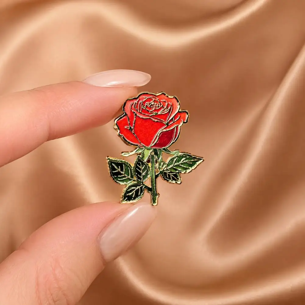 Floral Lapel Pins Alloy Flower Brooches Women Enamel Flower Brooch Set Rose Peony Carnation Lapel Pins Oil Dripping for Coats