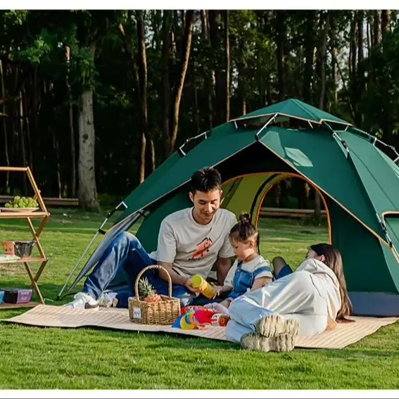 Tent, Outdoor, Portable, Fully Automatic Folding Camping Thick-Walled, Waterproof UV-Protective Quick-Setup, Easy to Assemble