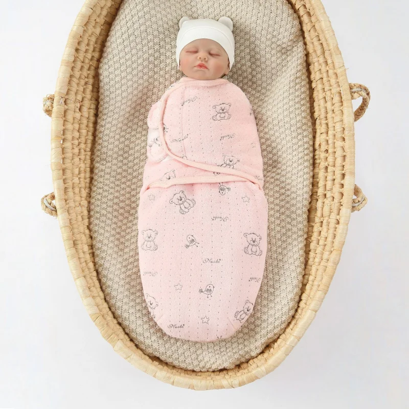 Muslin Baby Blankets Swaddles Newborn Sleeping Bag With Cap Soft Swaddle Wrap Cotton Baby Bedding Accessories Bath Towel Swaddle