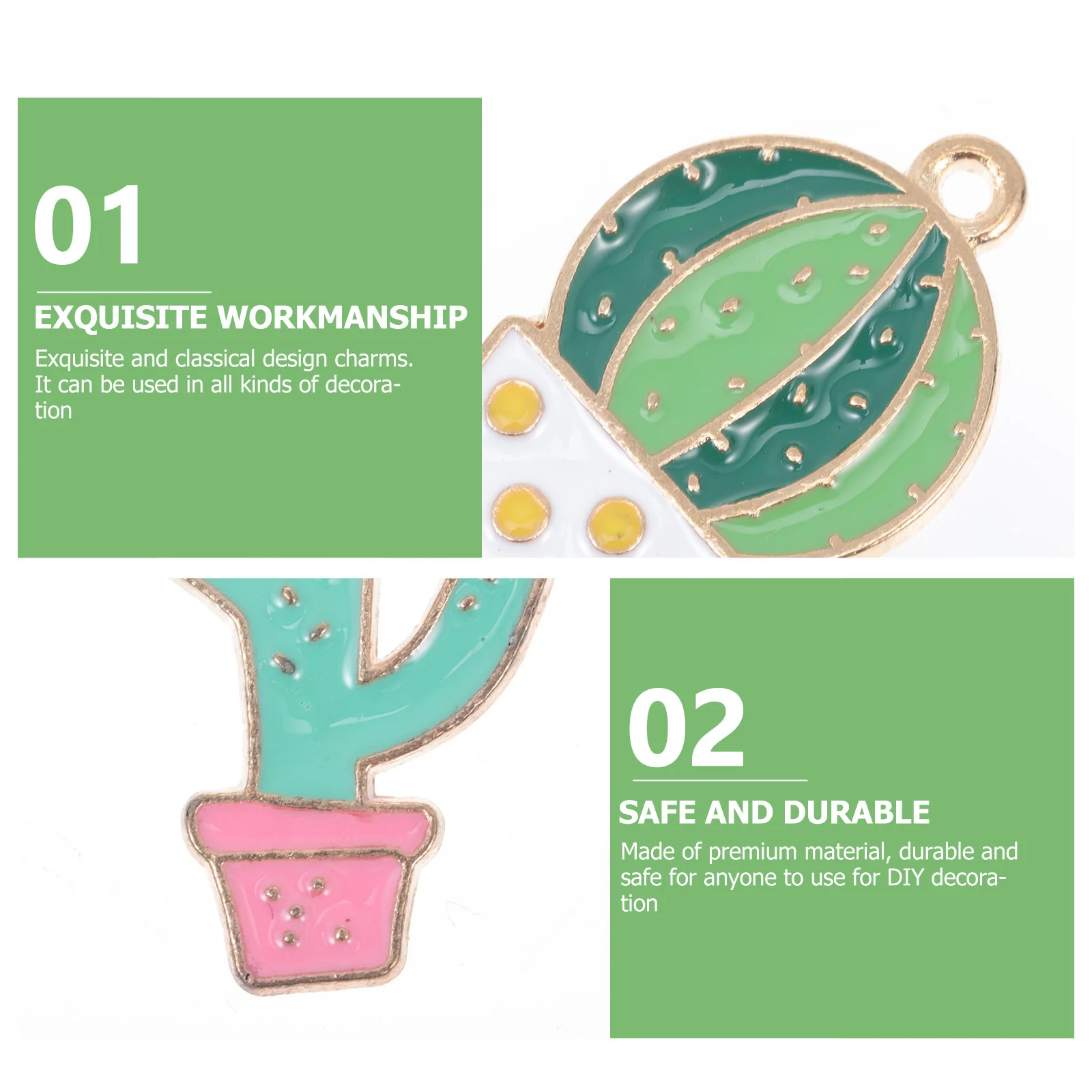 

40 шт. подвесок-кактусов для рукоделия, аксессуары для изготовления украшений, подвески из сплава в виде растений для ожерелий, браслетов, серег, декоративные элементы для творчества