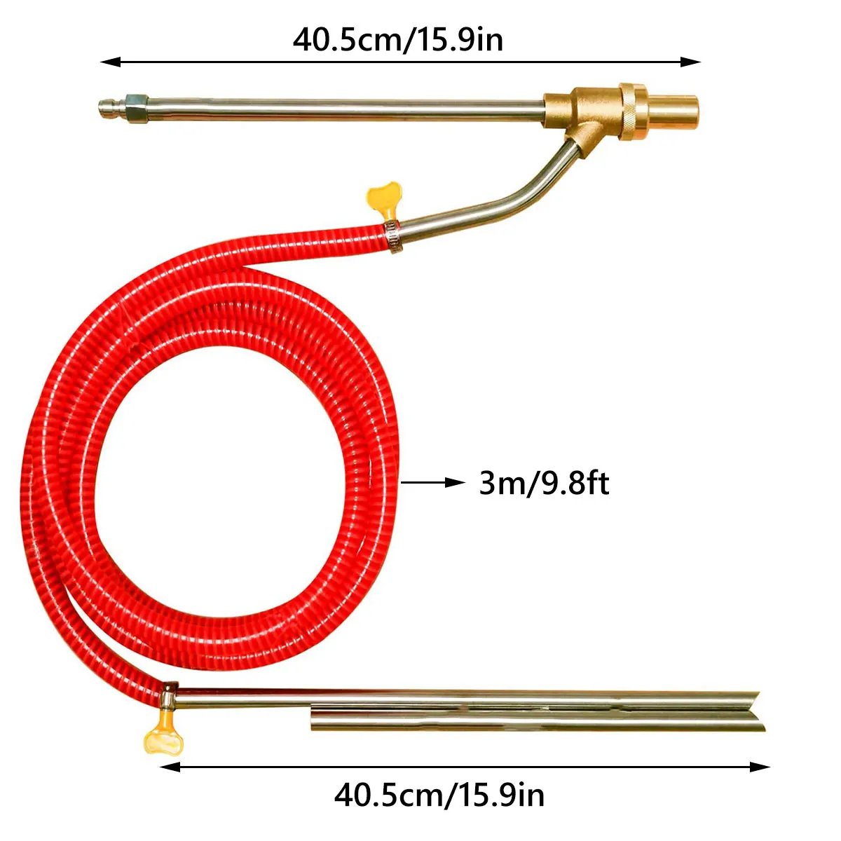 High Pressure Washer Sandblasting Kit Sandblasting Gun 5000PSl 1/4 Inch Quick Release for Rust Removal Abrasive Cleaning