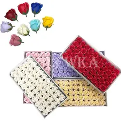24/50Pcs Artificial Soap Roses for Wedding Decoration DIY Party Valentine's Day Bouquet Headwear Birthday Gift Giving Annivers