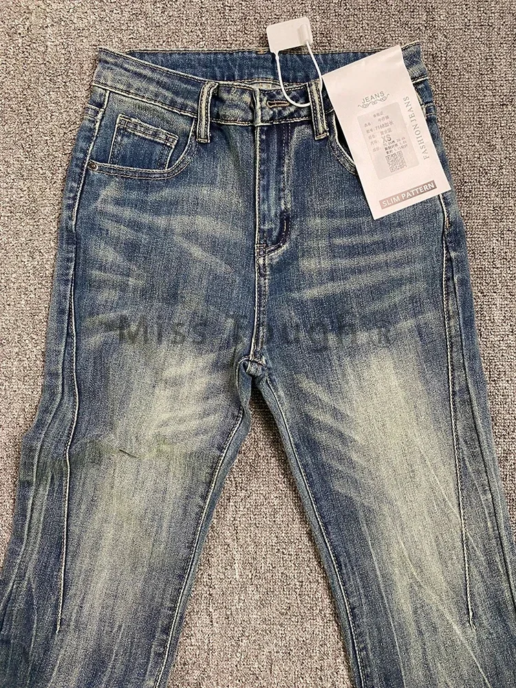 Pantalones vaqueros azules Vintage coreanos holgados para mujer, pantalones vaqueros anchos Harajuku Y2k de los años 90, ropa informal Retro