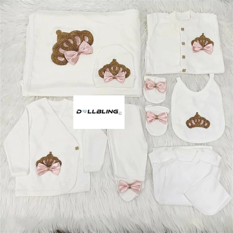 4. 10pcs Newborn Baby Boy Outfits Set Kids Clothing Real Cotton Infant Care Products Body Suit Shirt Pants