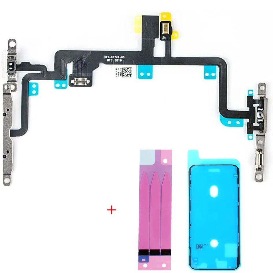 

Power Volume Flex Cable For iPhone 7 7P 8 Plus On/Off Button Connector Control + Battery Glue Waterproof Adhesive Tape