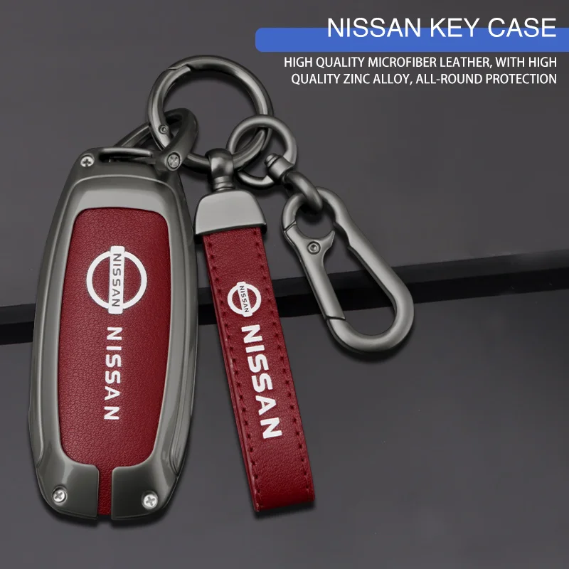 Car Logo Remote Key Cover Case Keychain for Nissan Versa X-Trail T33 Serena Rouge Kicks Pathfinder Ariya Rogue 2023 Accessories