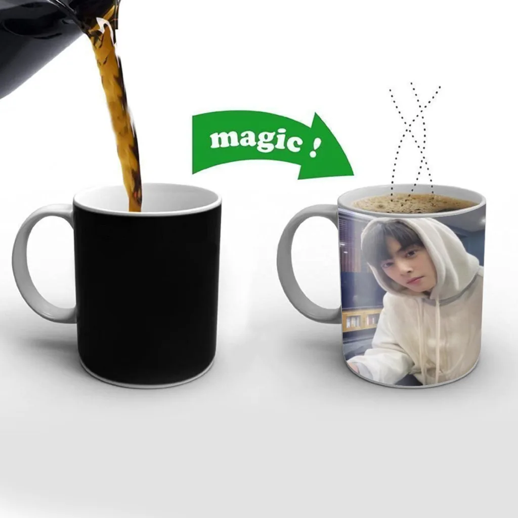 Corea Cha un Woo tazze da caffè campana cambia colore tazza da tè al latte tazza magica in ceramica sensibile al calore regali