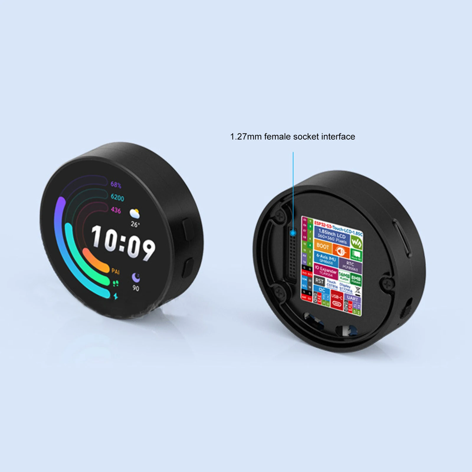 ESP32-S3 DeepSeek AI دردشة صوتية روبوت BOX مجلس التنمية 1.85 بوصة وحدة LCD مستديرة دعم WIFI BT AI الدردشة الصوتية ل XiaoZhi #4