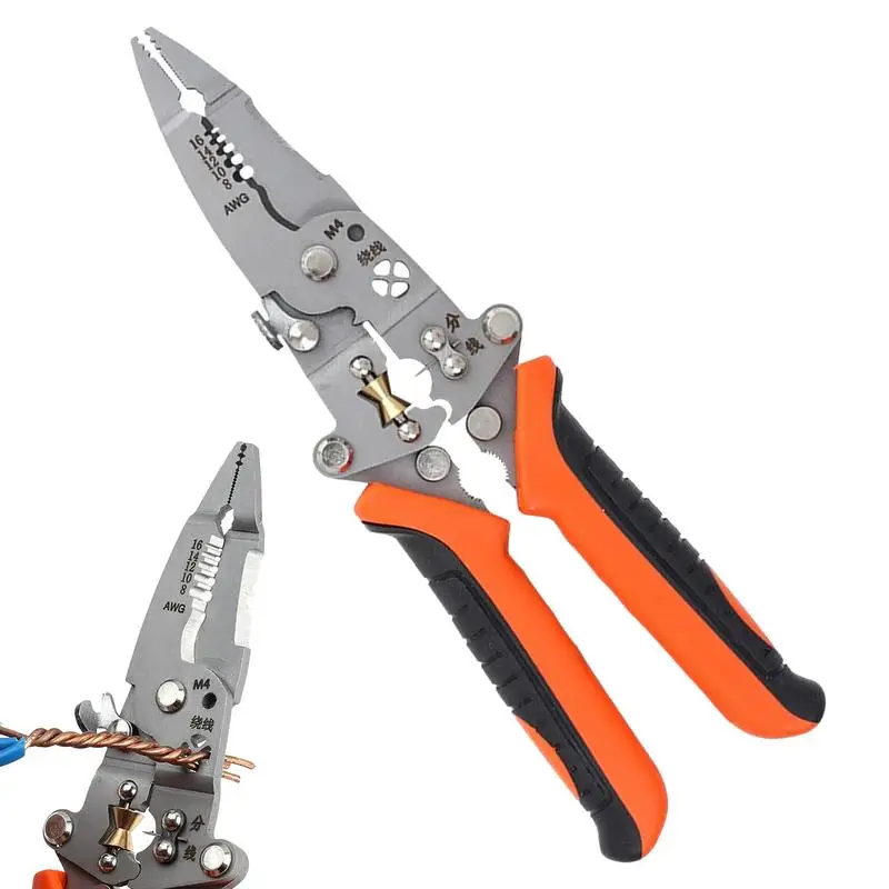 Wire Stripper Cutter 12 In 1 Wire Stripper Crimper Professional Ergonomic Non-slip Handle Wire Crimping Tool For Clamping