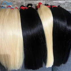 Maxhair No wątek 613 ludzkie włosy splot blond proste włosy ludzkie 1B 613 Ombre blond wietnamski pasma prostych włosów Remy