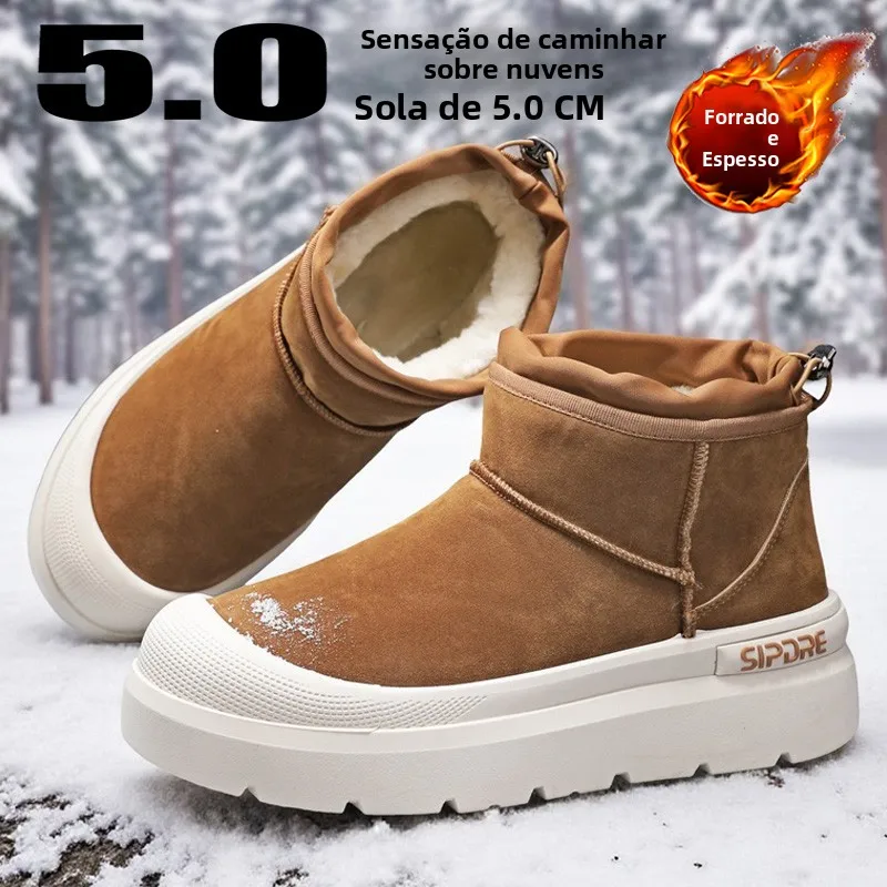 bottes-de-neige-doublees-de-polaire-chaude-pour-hommes-epaisses-resistantes-a-l'usure-antiderapantes-resistantes-au-froid-en-cuir-et-fourrure-integres-pour-l'hiver