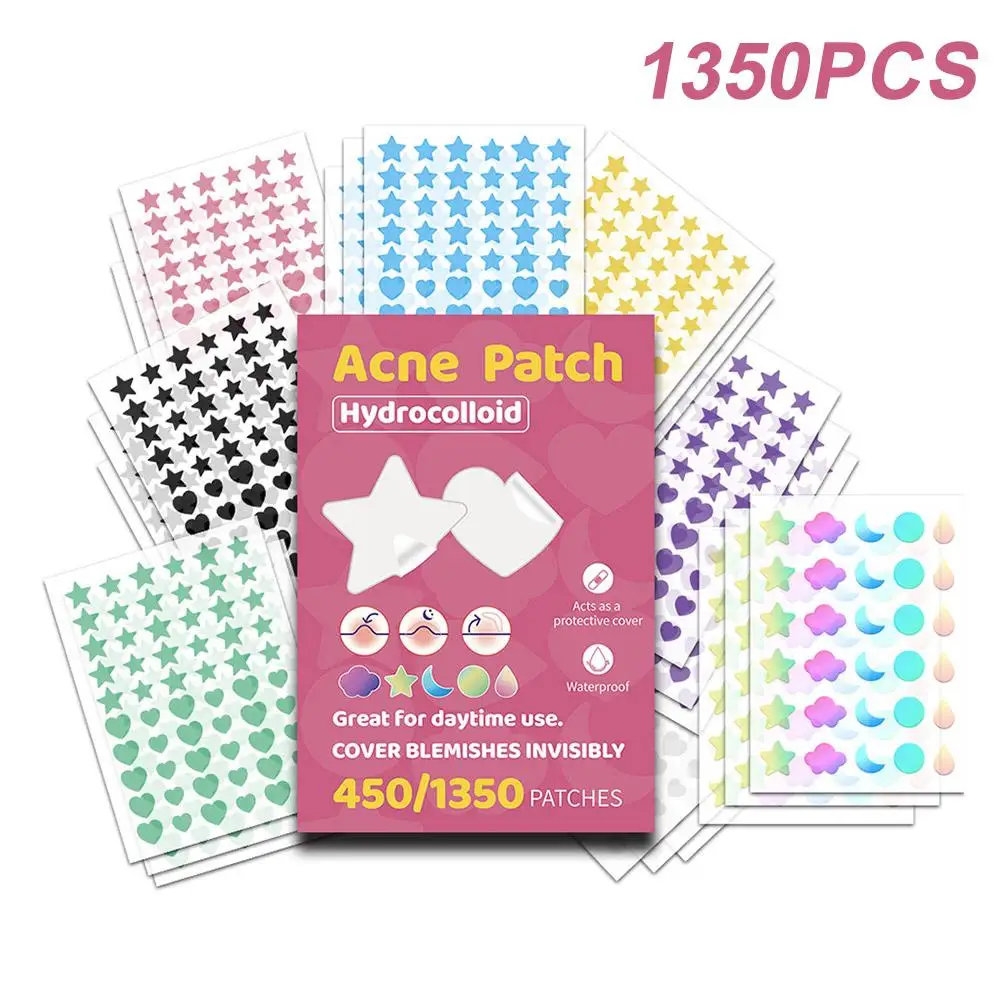 Multi-color Heart-shaped Acne Patches, Facial Acne Patches, Concealer Acne Patches And Pimples Patches, Skin Care Spot Patch