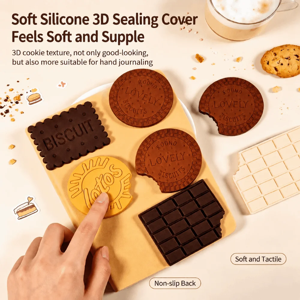 Multi-functional Chocolate/Cookie Shape Notebook with Scent Blank Inner Pagers Notepad Diary Notebook School Office