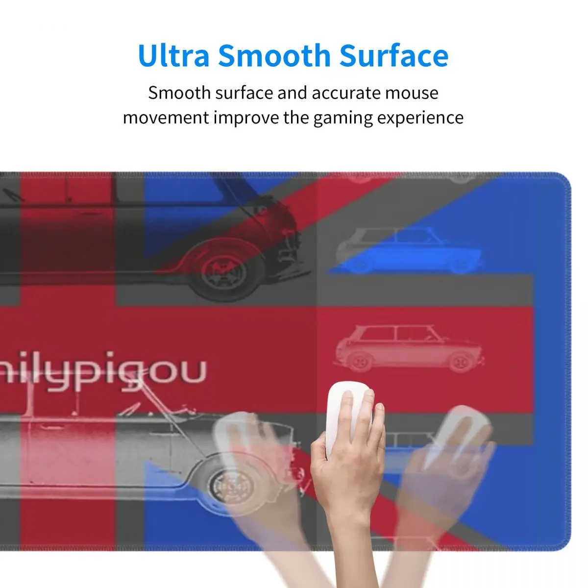 Vintage Cars England Flag Rubber Keyboard Pads