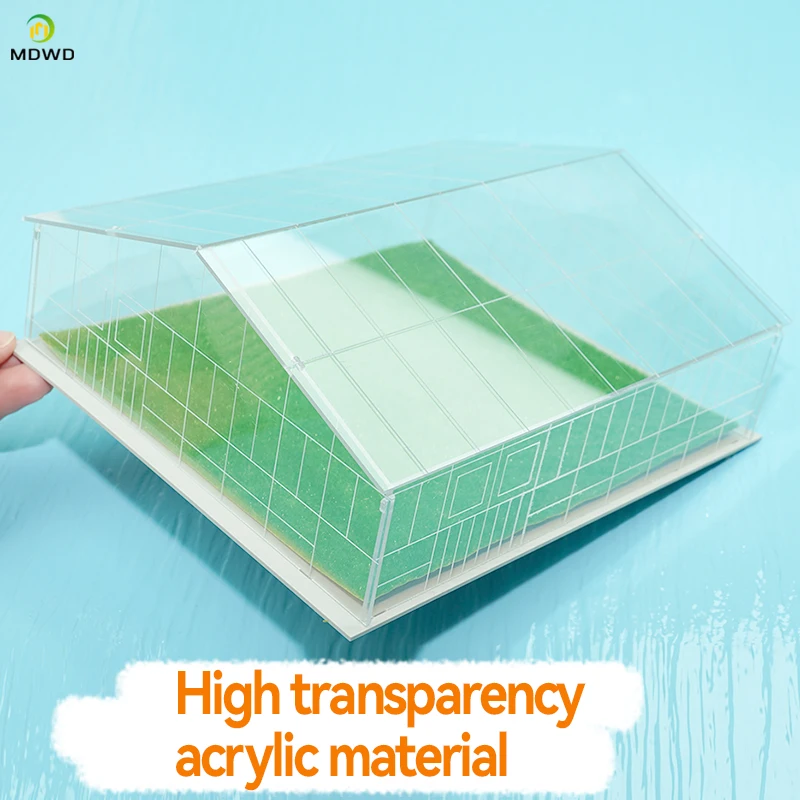 

Интеллектуальная сборная модель фермы-симулятора: новая сельская овощная теплица, мини-теплица, песочный стол, акриловый конструктор из пластика