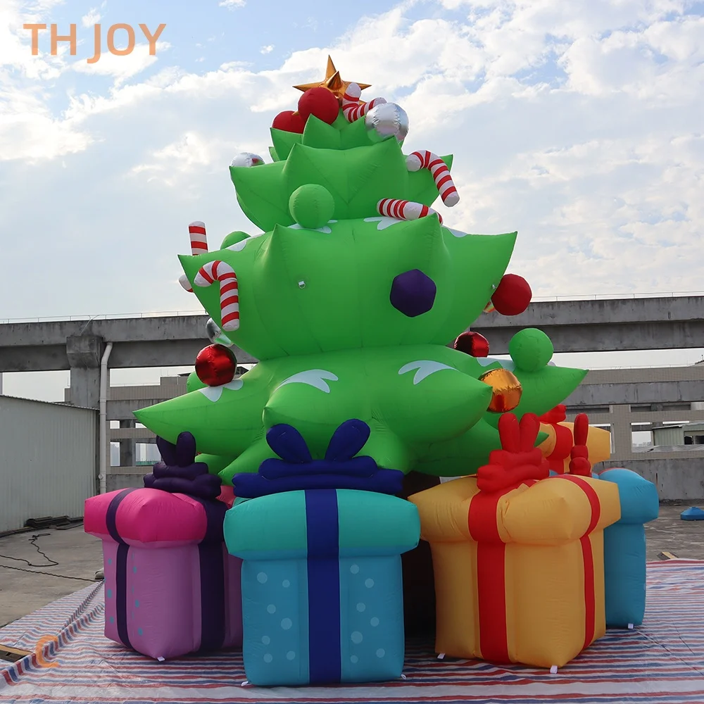 

Быстрый воздушный корабль до двери, новый дизайн 2025, надувная рождественская елка, светодиодное освещение, рождественская елка для наружного украшения