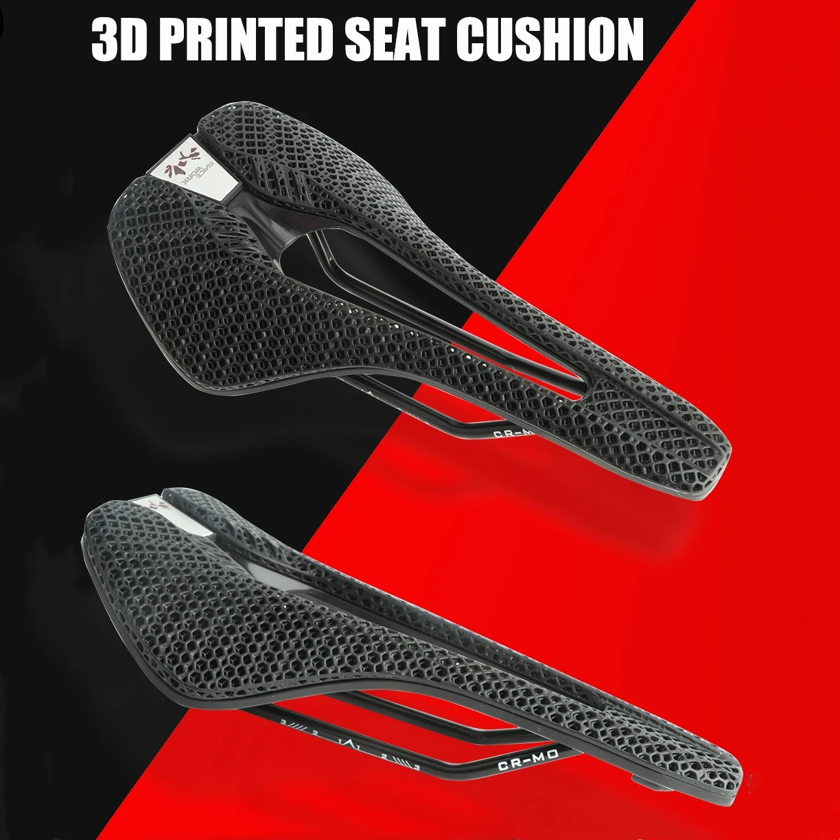 MTB Road Bike 3D Printed Saddle Patented Material Cycling Seat Comfortable Hollow Bicycle Seat Racing Cozy Honeycomb Cushion