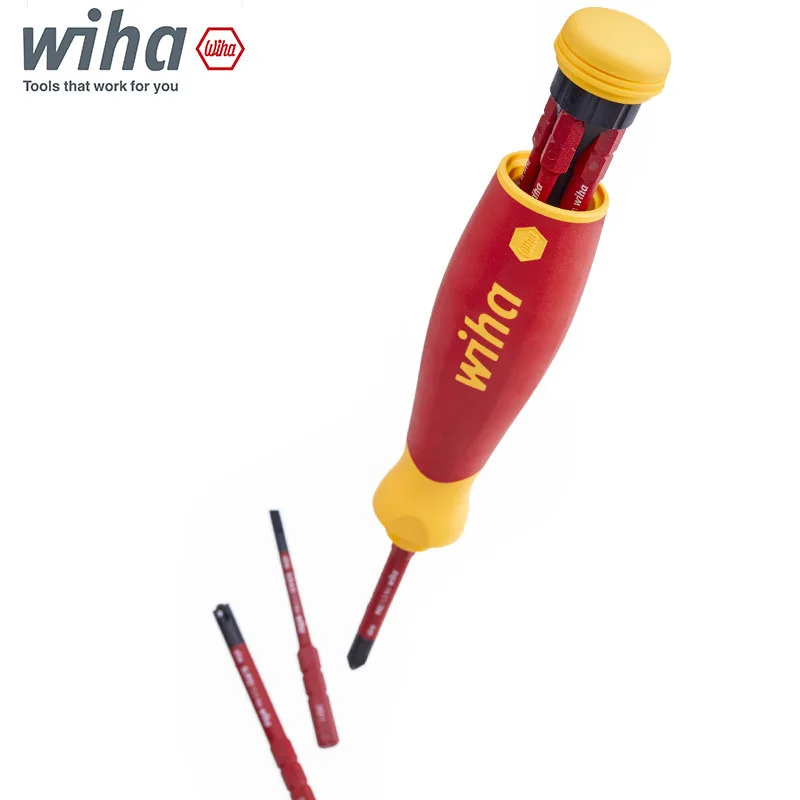Wiha 4-in-1 Insulated Screwdriver, Multifunctional Electrician 1000V Insulated Tool, Professional Manual Tool 45296