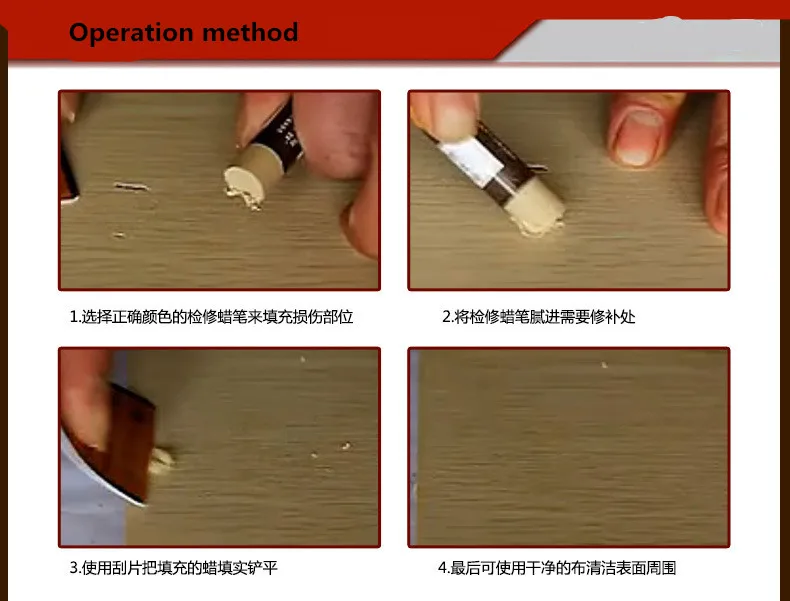 Crayon de réparation de meubles en bois, prévient la réparation de meubles, prévient le remplissage, 28 pièces par lot