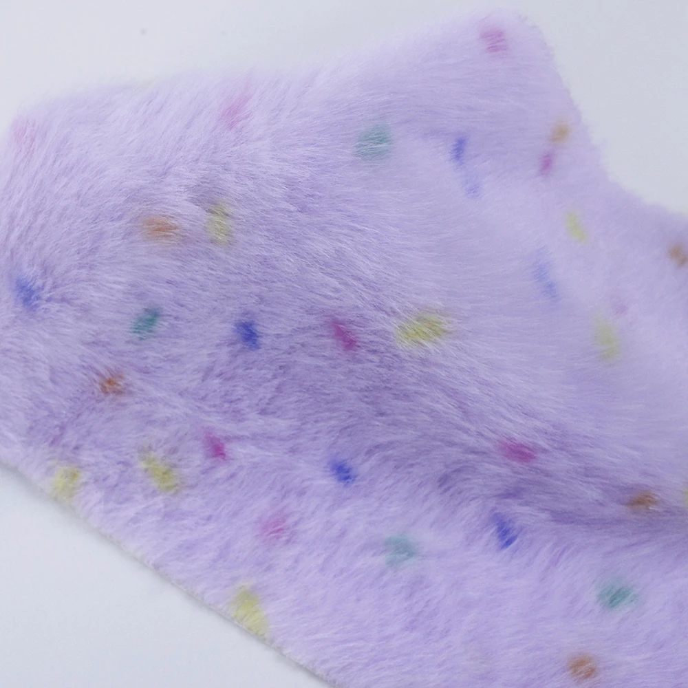 Künstliches Kaninchenfell mit Druckmuster für Puppenkleidung, Kissen, DIY-Näharbeiten, Schals und Heimdekoration – Detail 9