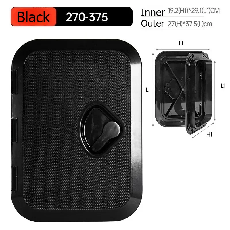 270x375mm,Boat Storage Hatch Cover, Access Hatch,Marine Deck Plate Flush Mount Door,for Yacht RV Camper,Waterproof Anti-UV, ABS