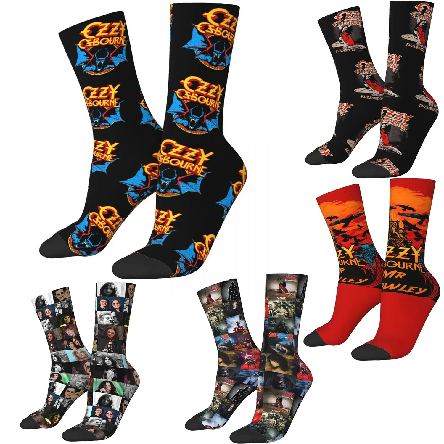 Ozzy Osbourne Merch Socks Rock Bat Prince Of Darkness Socks Men's Women's Super Soft Funny Happy Socks Novelty