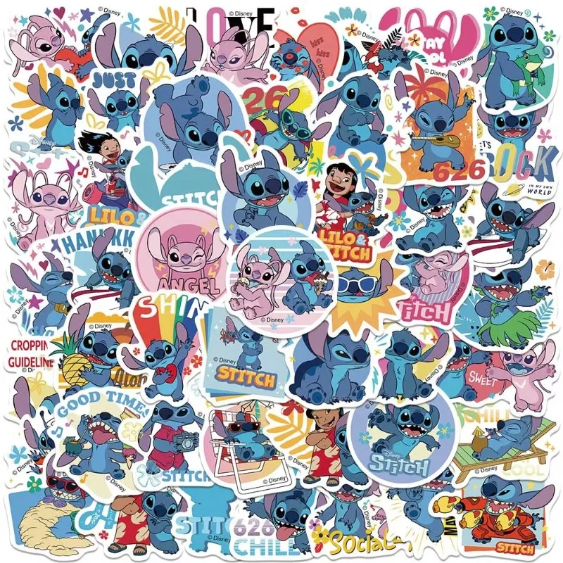 

50Pcs Funny Disney Lilo Stitch Stickers Cute Mixed Graffiti Decals for Scrapbook Laptop Phone Luggage Skateboard Decals Toy Gift