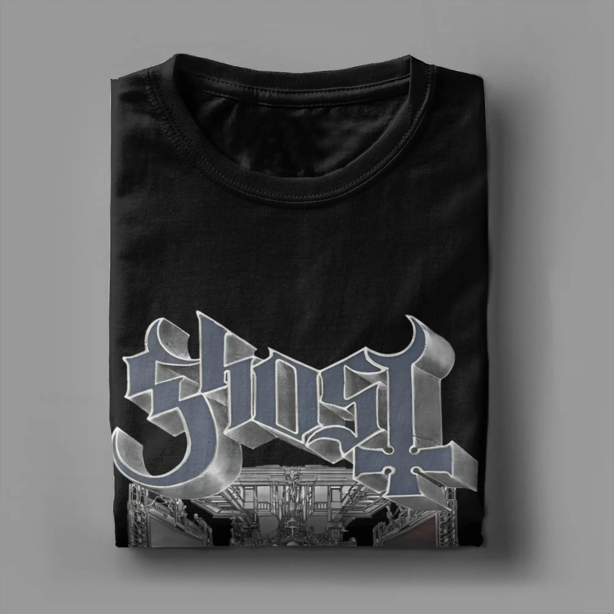 تي شيرت رجالي فرقة شبح جولة حول العالم الهيكل العظمي 2025 متعة القطن الخالص تي شيرت قصير الأكمام الموسيقى تي شيرت طاقم الرقبة الملابس هدية #3