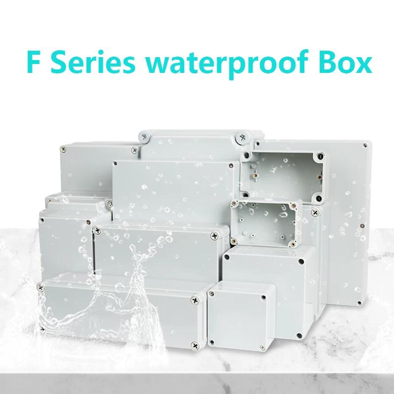 F-type ABS new material waterproof box Plastic terminal box  Ip67 outdoor monitoring power button junction box Enclosure