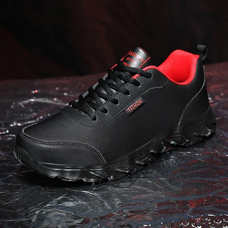 Men Running Shoes Breathable Sneakers Men Lightweight Outdoor Sport Shoes Leather Men Walking Athletic Shoes Zapatos Deportivos