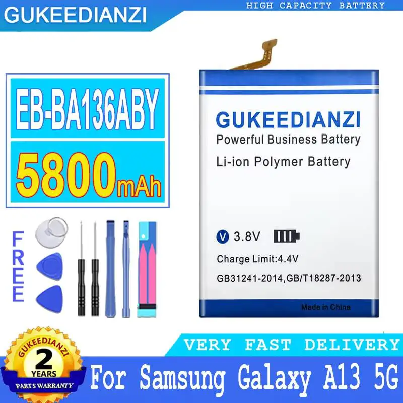 

Mobile Phone Battery 5800mAh Environmentally Friendly High-Capacity EB-BA136ABY For Samsung Galaxy A13 5G