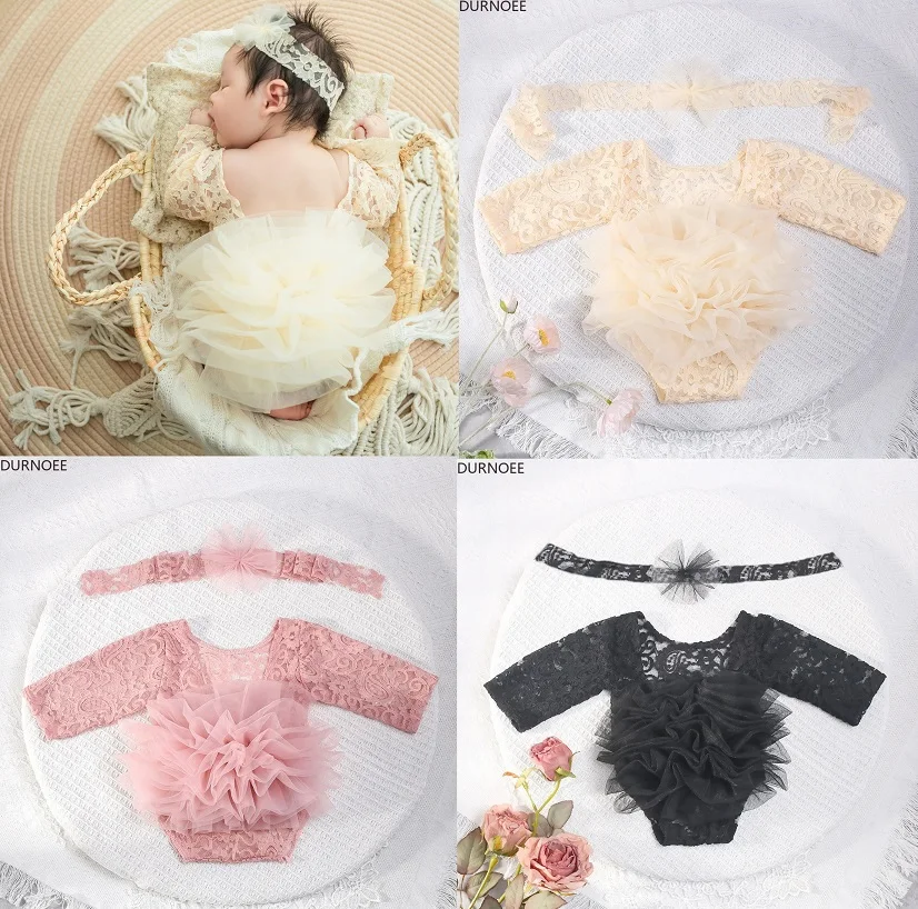 Baby Girl Tutu Dress  Newborn Photography Outfit Romper Lace Girl Dress  Photo Shooting Clothing