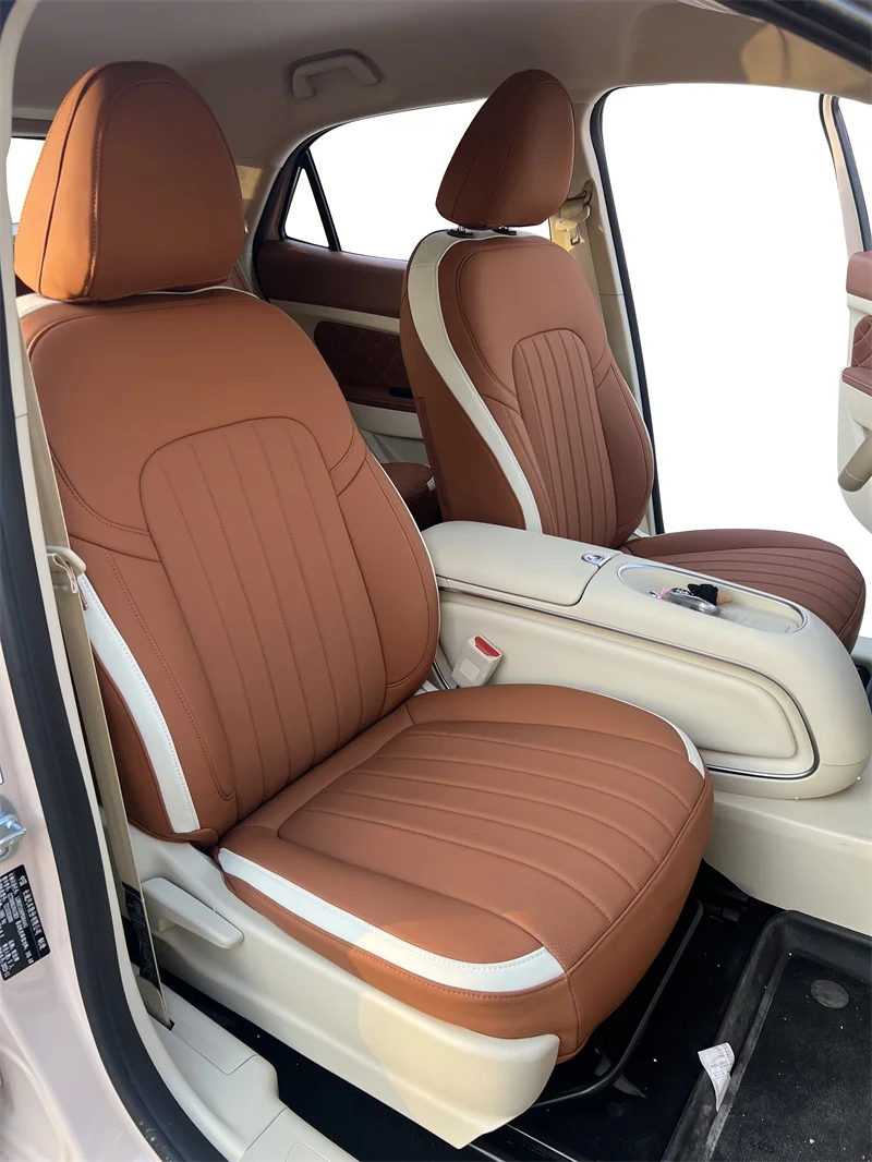 Custom Nappa Leather Full Set Car Seat Protector Waterproof Fit for Special Car Model Front Rear Customized Car Seat Covers
