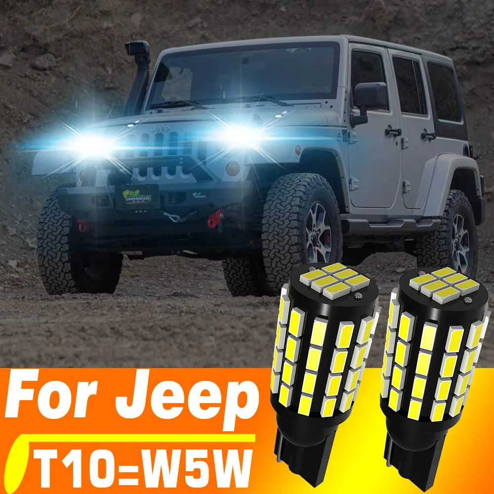 

2pcs W5W T10 Led Canbus Parking Light Bulb Interior Diode Lamp For Jeep Wrangler Jk Compass Renegade Grand Cherokee Wk2 Patriot